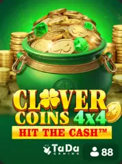 Clover Coins 4x4 Hit The Cash BC Game Norge game cover